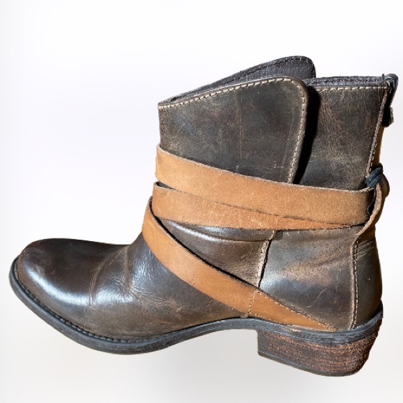 NEW Rudsak Leather Ankle Boots Brown Size 38 - Picture 5 of 11